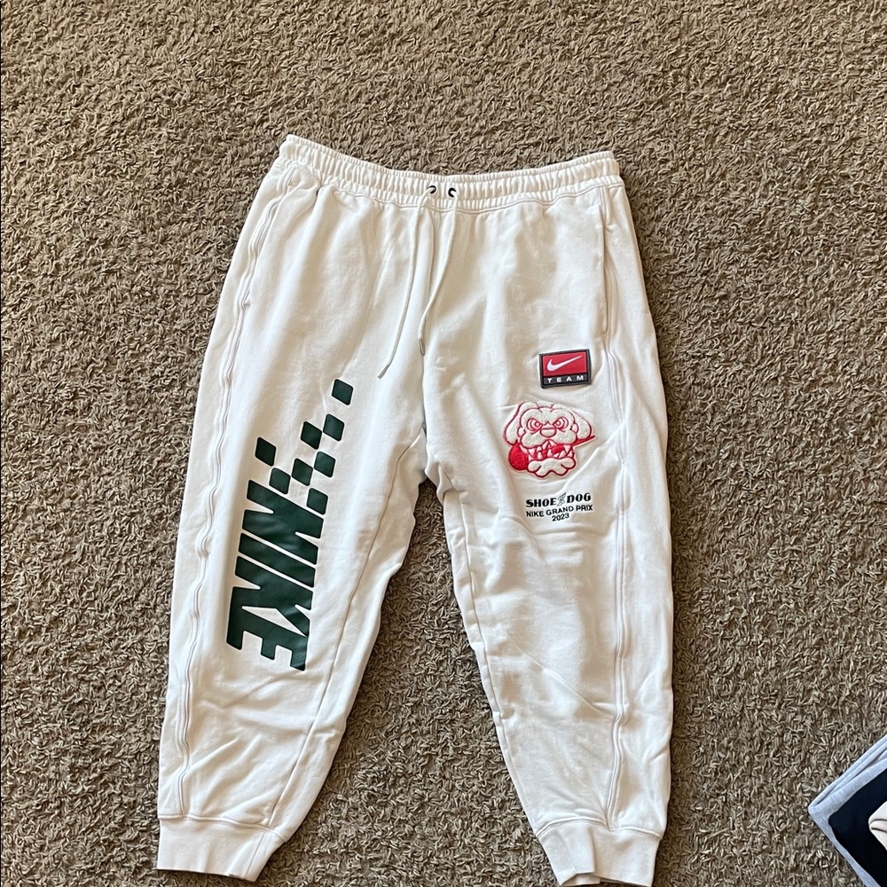 Nike White Joggers Grand Prix 2023